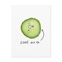 cool as a cucumber postcard