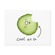 cool as a cucumber postcard