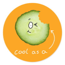 cool as a cucumber sticker