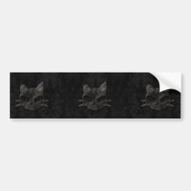 Cool Bad Kitty Black Gothic Bumper Sticker
