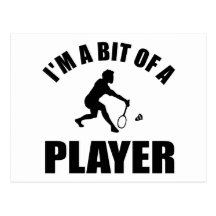 Cool Badminton design Post Card