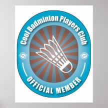 Cool Badminton Players Club Poster