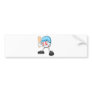 Cool Baseball Batter Cartoon Bumper Stickers