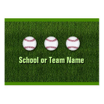 Cool Baseball Team - Coach Player Trainer Staff Business Card Templates