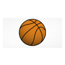 Cool Basketball and Custom Sports B Ball Custom Photo Card