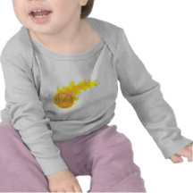 Cool Basketball Fire Icon Logo Shirt