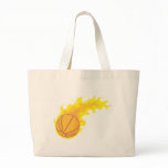 Cool Basketball Fire Icon Logo Shirt Bag