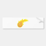 Cool Basketball Fire Icon Logo Shirt Bumper Sticker