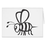 Cool Bee Black Outline Logo Tattoo Shirt cards