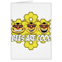 Cool Bees Greeting Card