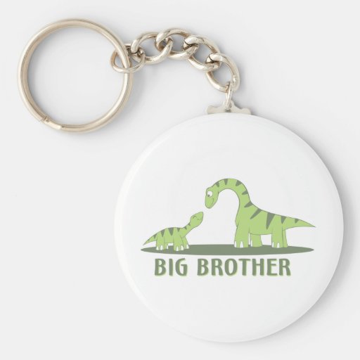 Cool Big Brother Shirt - Dinosaur Theme Key Chain
