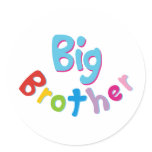 Cool Big Brother Shirt Round Stickers