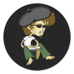 Cool Big Daddy-O Beatniks Round Sticker