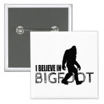 Cool Black I Believe in Bigfoot Pinback Buttons