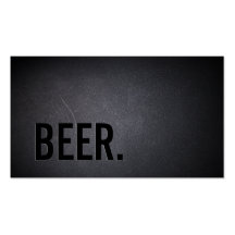 Cool Black Out Beer Business Card
