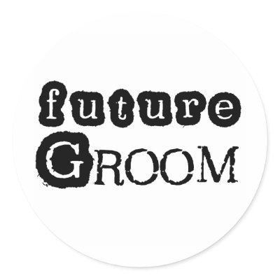 Cool Black Text Future Groom Sticker by weddingsareus