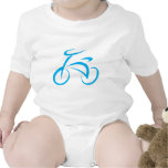 Cool Blue Bicycle Biking Logo Baby Bodysuits