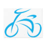 Cool Blue Bicycle Biking Logo Post Cards
