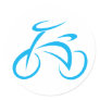 Cool Blue Bicycle Biking Logo Stickers