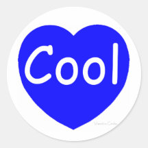 Cool Blue Candy Heart Sticker