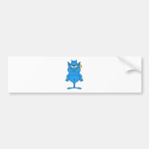 cool blue devil with an attitude bumper stickers