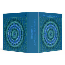 Cool Blue Digital Art Student Course Binder binders