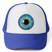 Cool Blue Eye Iris Eyeball Fun Custom Hats