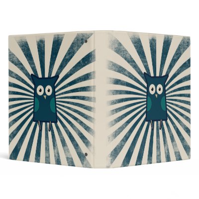 Cool Blue Owl Art Binders by EllesBaby