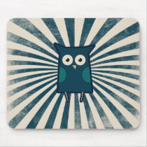 Cool Blue Owl Mousepads