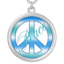 Cool Blue Peace Necklace