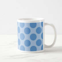 Cool Blue Polka Dots Pattern on Blue Cute Gifts Mugs