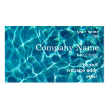 Cool Blue Pool Water Business Card