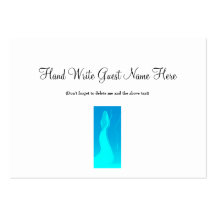 Cool Blue Silhouette  - Place Cards Business Cards