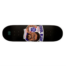 Cool blue skateboard deck