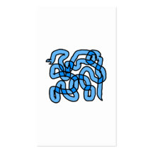 Cool Blue Snake Design. Business Card Template
