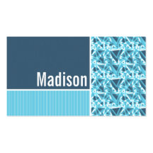Cool Blue Triangle Pattern Business Card Templates