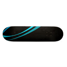 Cool Blue Tribal Curves Layout Skate Decks