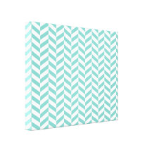Cool blue Twill Herringbone  print. Gallery Wrapped Canvas