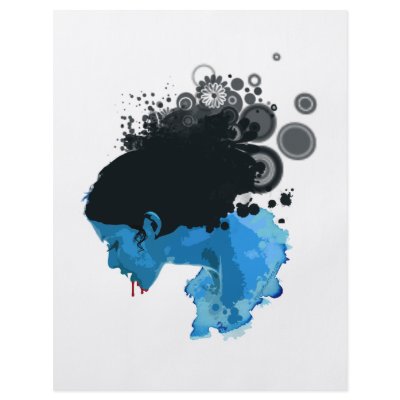 Cool blue Vampire Flyer Design by MrsEvilGenius