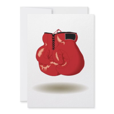 Cool Boxing Emblem Custom Invitations by TheArtOfPamela