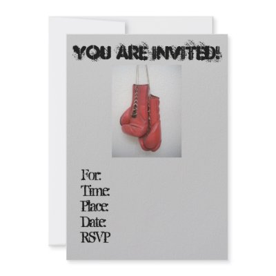 Cool Boxing Gloves Invitations (Birthday) by JeffandJess