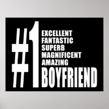 Cool Boyfriends : Number One Boyfriend Print