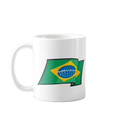Cool Brazil Flag Mug by worldtees