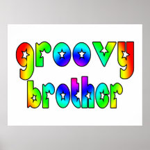 Cool Brothers Birthdays Christmas : Groovy Brother Poster