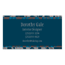 Cool Brown and Blue Striped business cards
