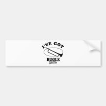 Cool Bugle musical instrument designs Bumper Sticker