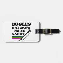 Cool Bugle musical instrument designs Travel Bag Tag