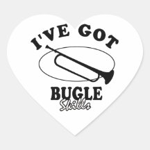Cool Bugle musical instrument designs Stickers