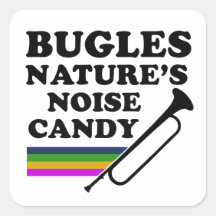Cool Bugle musical instrument designs Stickers
