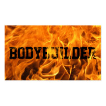 Cool Burning Fire Bodybuilding Business Card